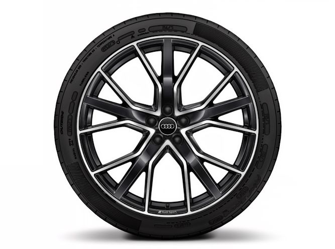 5-V-eget stjernedesign, antracitsort (10J x 22"), Audi Sport