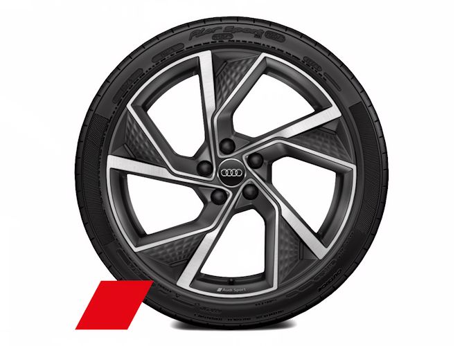 5-Y-eget strukturdesign, mat titaniumgrå (8J x 19"), Audi Sport