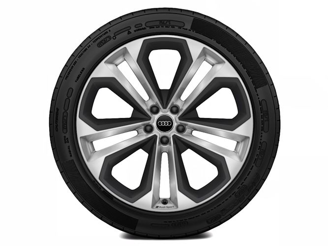 5-dobbelteget moduldesign m. elementer i mat strukturgrå (9,5J x 21"), Audi Sport