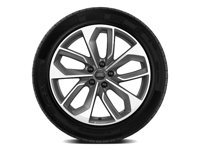 5-dobbelteget edge-design, titaniumoptik (8J x 19"), Audi Sport