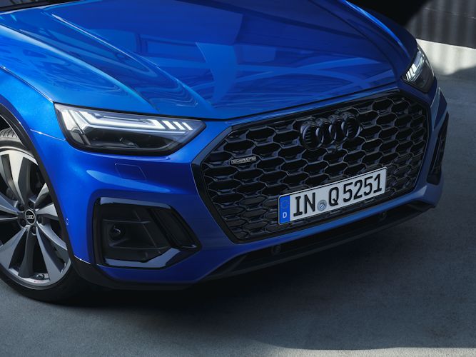 Audi ringe i sort højglans til kølergrill