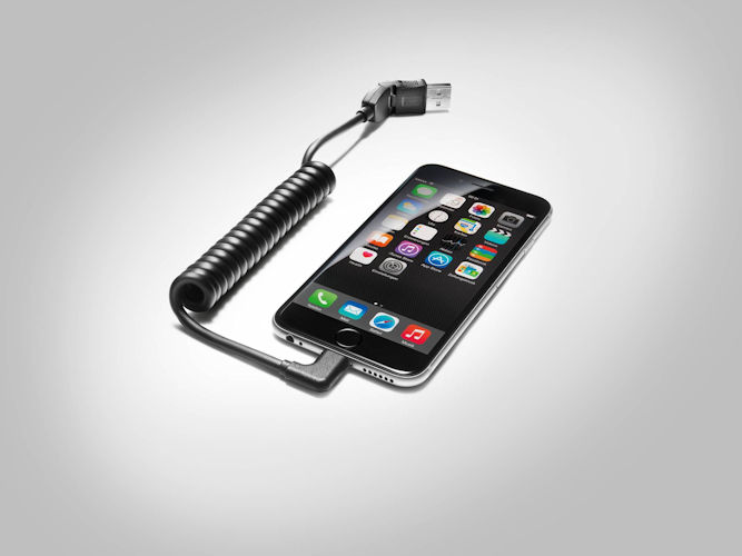 USB-tilslutningskabel m. vinklet stik - Apple lightning connector