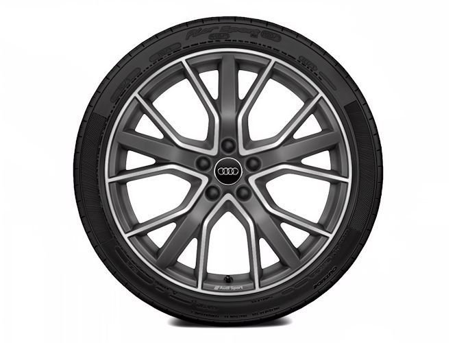 5-V-eget stjernedesign, titaniumoptik (8,5J x 19"), Audi Sport