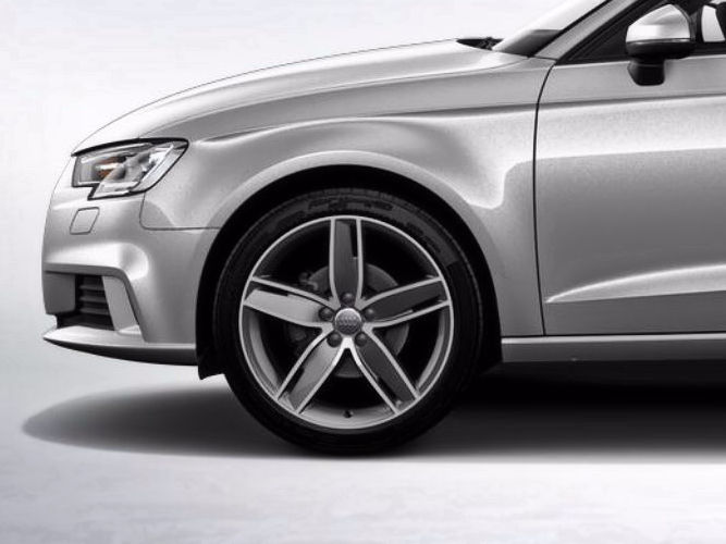 5-eget wingdesign, titaniumoptik (8J x 19"), Audi Sport