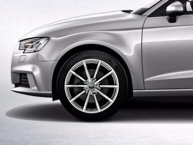 10-eget design, matpoleret og titaniumoptik (7,5J x 18"), Audi Sport