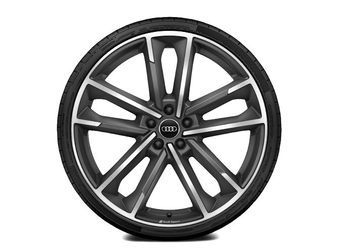 5-dobbelteget design, titaniumoptik (8,5J x 21"), Audi Sport