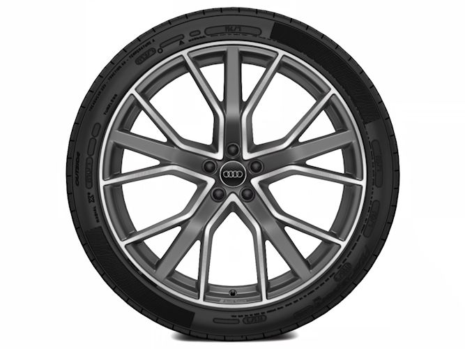 5-V-eget stjernedesign, titaniumoptik (10J x 22"), Audi Sport