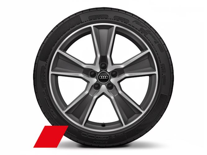 5-eget offroaddesign, mat titaniumoptik (8J x 20"), Audi Sport