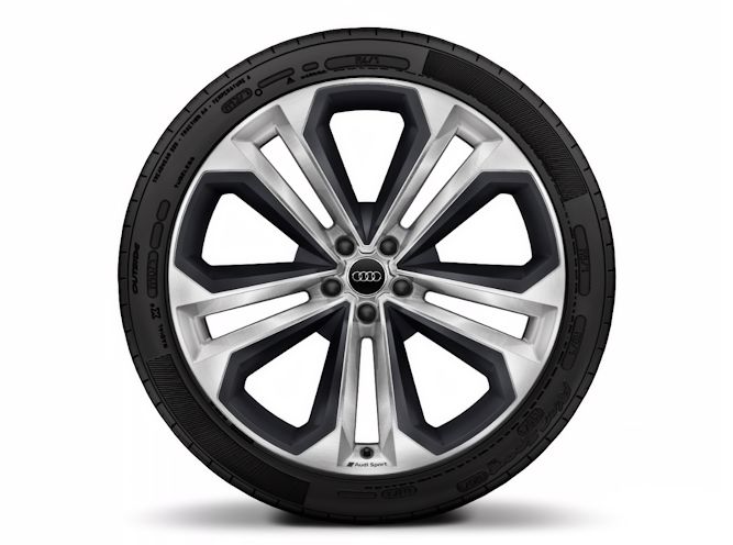 5-dobbelteget moduldesign m. elementer i mat strukturgrå (10J x 22"), Audi Sport