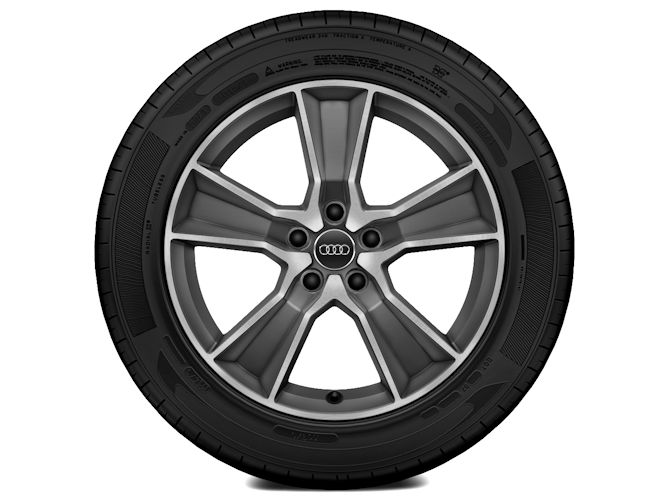 5-eget offroad-design, titaniumoptik (7J x 18"), Audi Sport