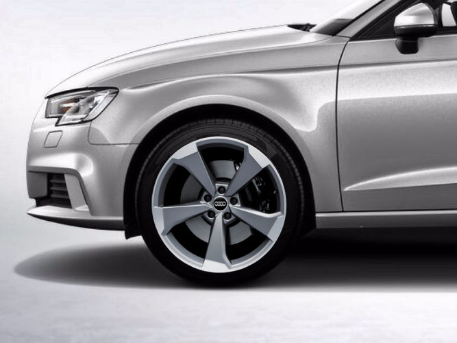 5-eget rotordesign, titaniumoptik (8J x 19"), Audi Sport