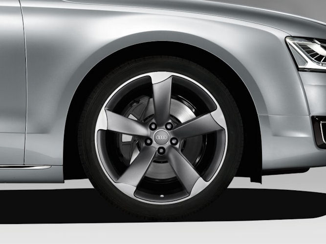 5-eget rotordesign, titaniumoptik (9J x 21"), Audi Sport